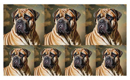 DecoCraft - Scenic Tiles Series - Oil Painting Pets - Bull Mastiff