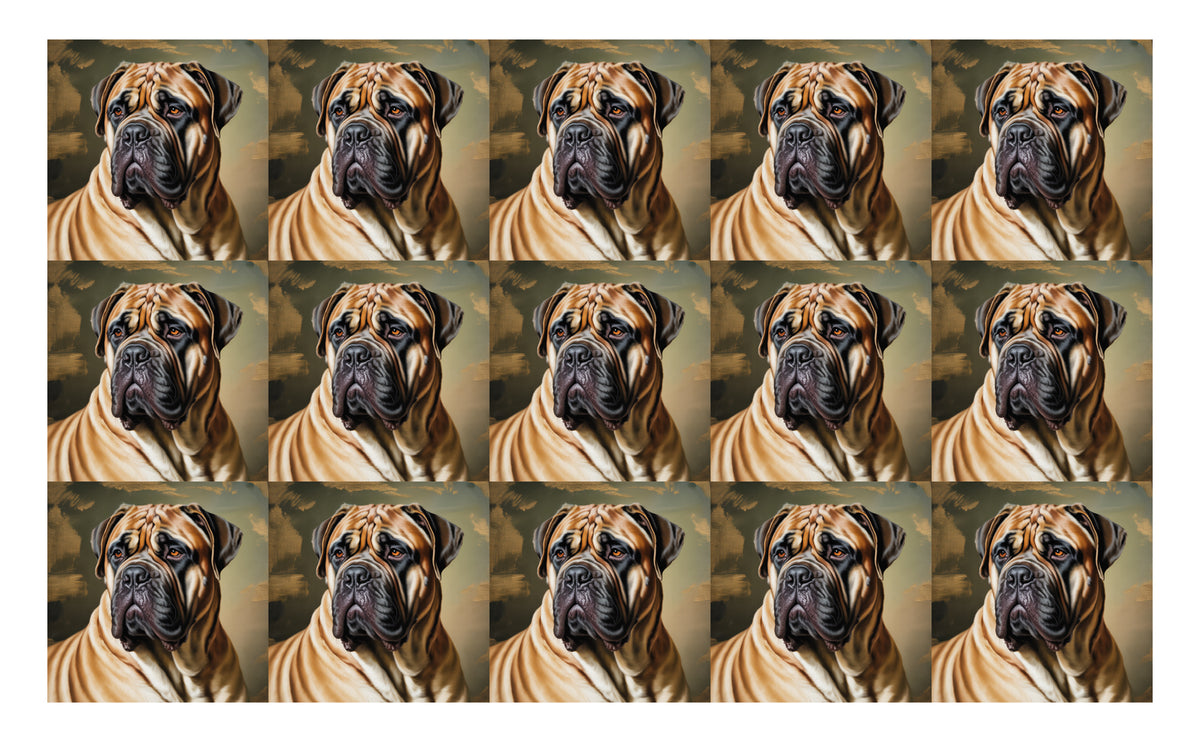 DecoCraft - Scenic Tiles Series - Oil Painting Pets - Bull Mastiff