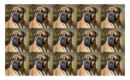 DecoCraft - Scenic Tiles Series - Oil Painting Pets - Bull Mastiff