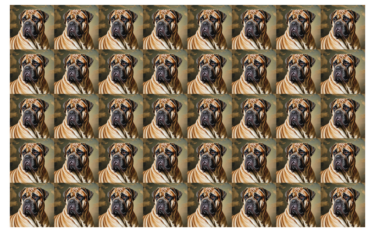 DecoCraft - Scenic Tiles Series - Oil Painting Pets - Bull Mastiff