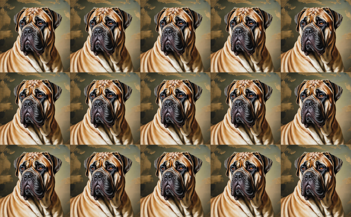 DecoCraft - Scenic Tiles Series - Oil Painting Pets - Bull Mastiff