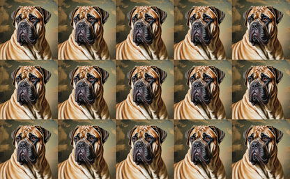 DecoCraft - Scenic Tiles Series - Oil Painting Pets - Bull Mastiff