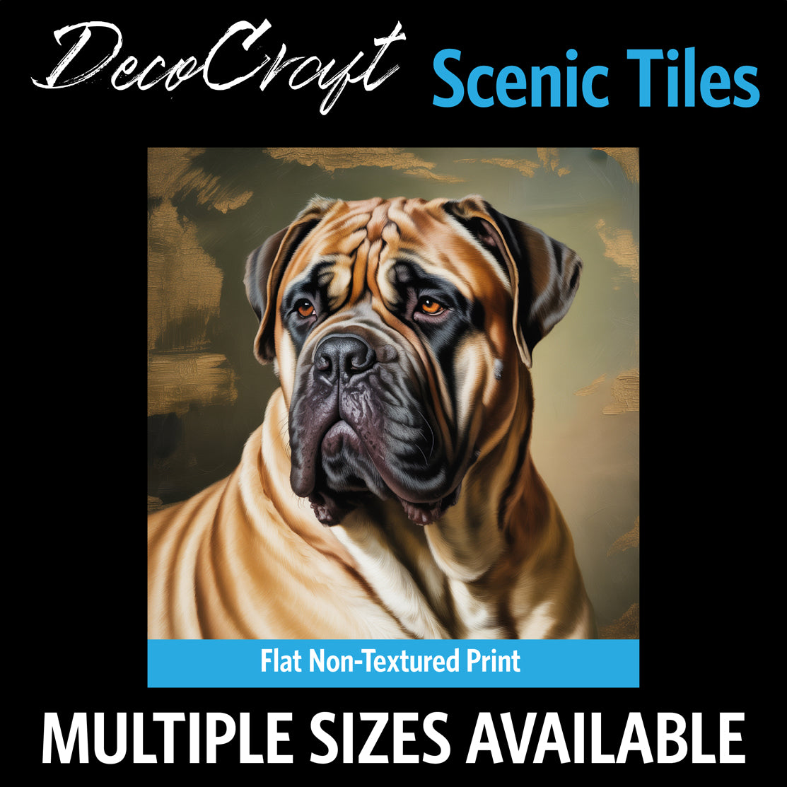 DecoCraft - Scenic Tiles Series - Oil Painting Pets - Bull Mastiff
