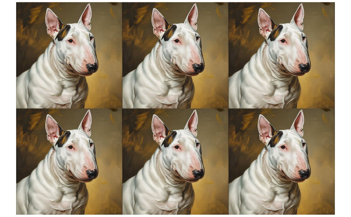 DecoCraft - Scenic Tiles Series - Oil Painting Pets - Bull Terrier