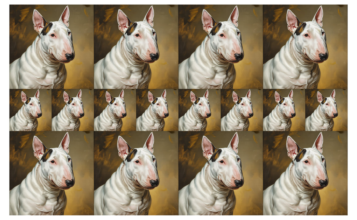 DecoCraft - Scenic Tiles Series - Oil Painting Pets - Bull Terrier