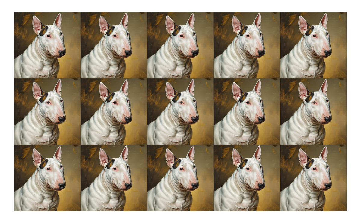DecoCraft - Scenic Tiles Series - Oil Painting Pets - Bull Terrier