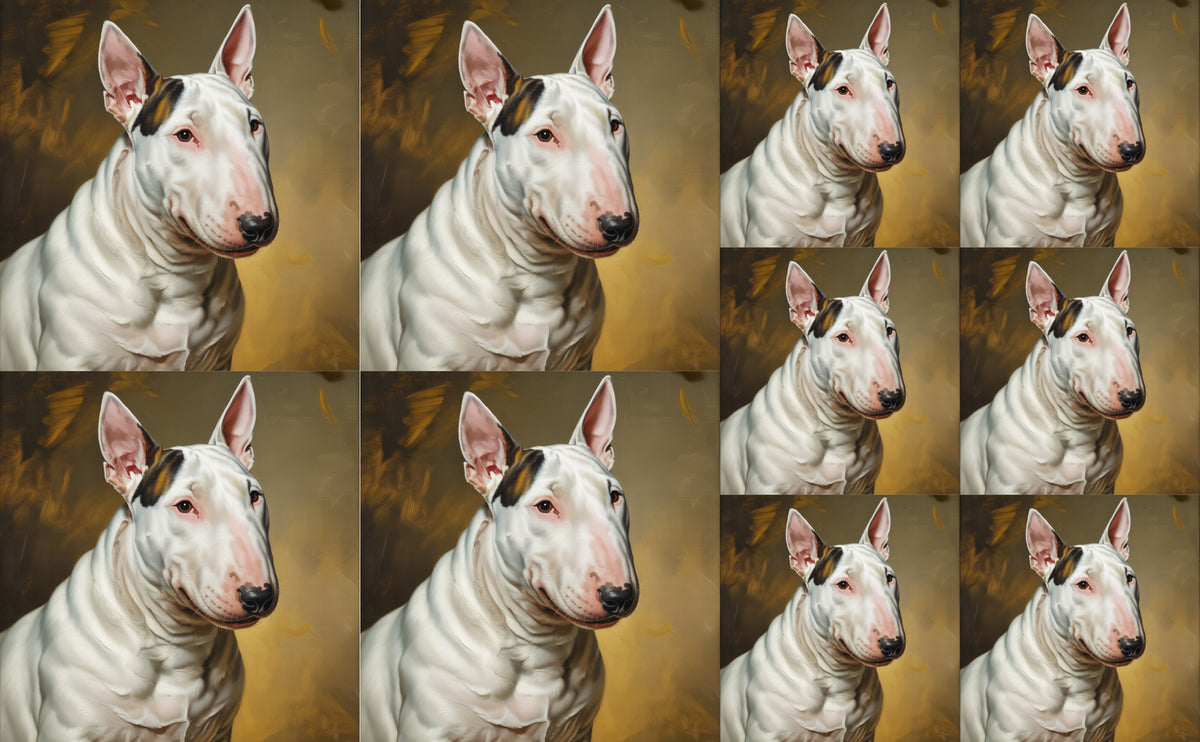 DecoCraft - Scenic Tiles Series - Oil Painting Pets - Bull Terrier