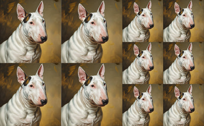 DecoCraft - Scenic Tiles Series - Oil Painting Pets - Bull Terrier