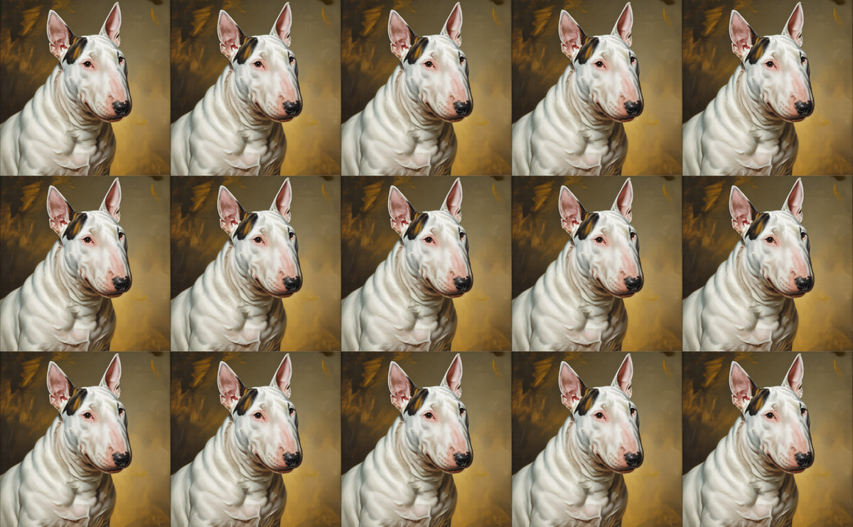 DecoCraft - Scenic Tiles Series - Oil Painting Pets - Bull Terrier