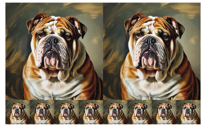 DecoCraft - Scenic Tiles Series - Oil Painting Pets - Bulldog