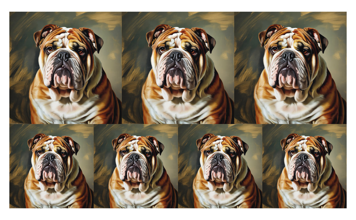 DecoCraft - Scenic Tiles Series - Oil Painting Pets - Bulldog
