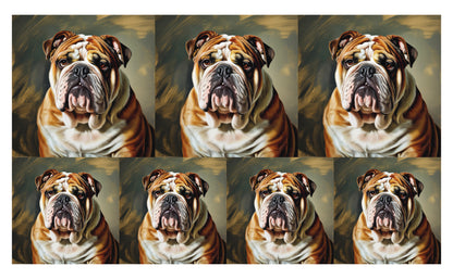DecoCraft - Scenic Tiles Series - Oil Painting Pets - Bulldog