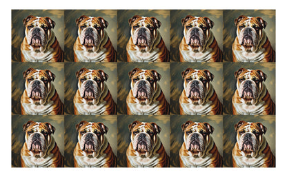 DecoCraft - Scenic Tiles Series - Oil Painting Pets - Bulldog