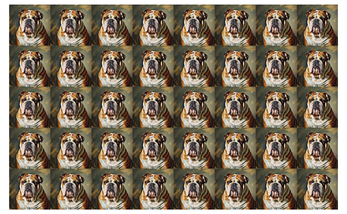 DecoCraft - Scenic Tiles Series - Oil Painting Pets - Bulldog