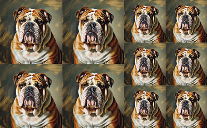 DecoCraft - Scenic Tiles Series - Oil Painting Pets - Bulldog