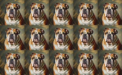DecoCraft - Scenic Tiles Series - Oil Painting Pets - Bulldog