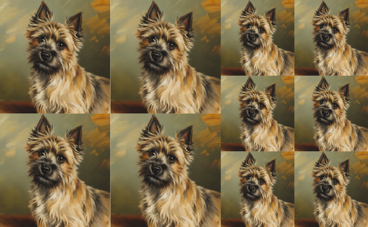 DecoCraft - Scenic Tiles Series - Oil Painting Pets - Carrin Terrier