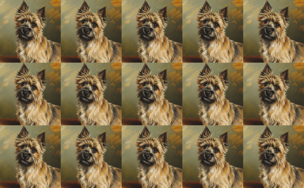DecoCraft - Scenic Tiles Series - Oil Painting Pets - Carrin Terrier