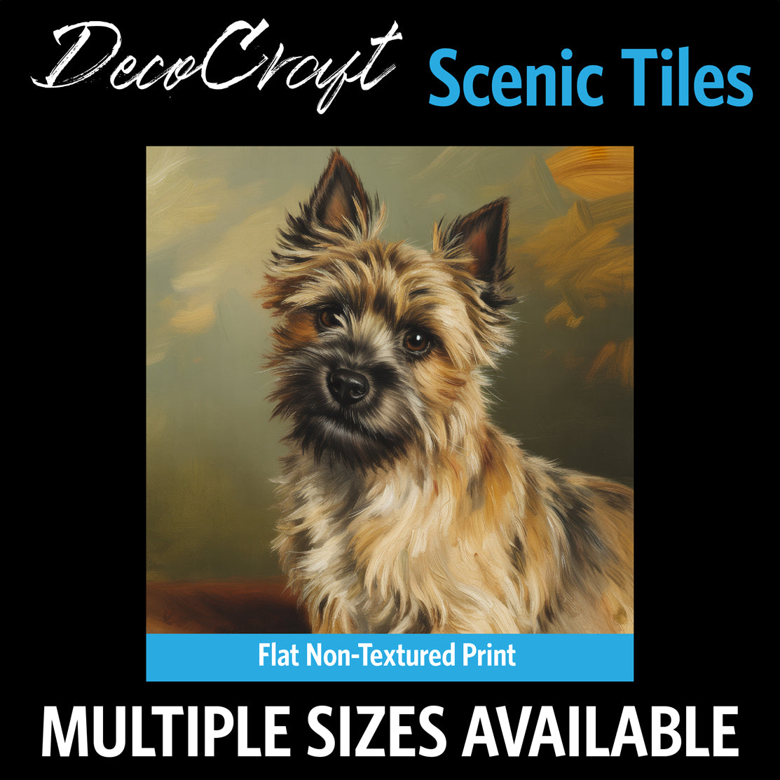 DecoCraft - Scenic Tiles Series - Oil Painting Pets - Carrin Terrier