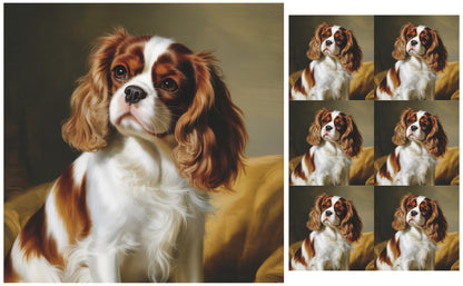 DecoCraft - Scenic Tiles Series - Oil Painting Pets - Cavalier
