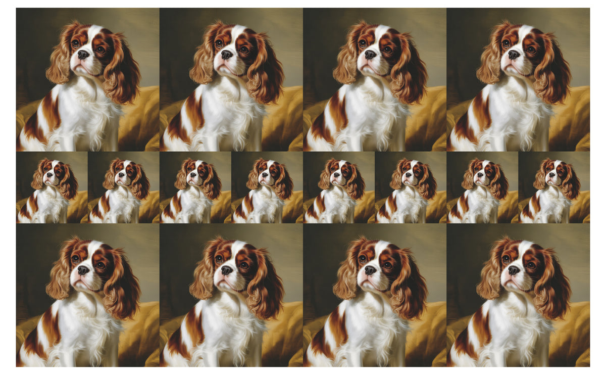 DecoCraft - Scenic Tiles Series - Oil Painting Pets - Cavalier