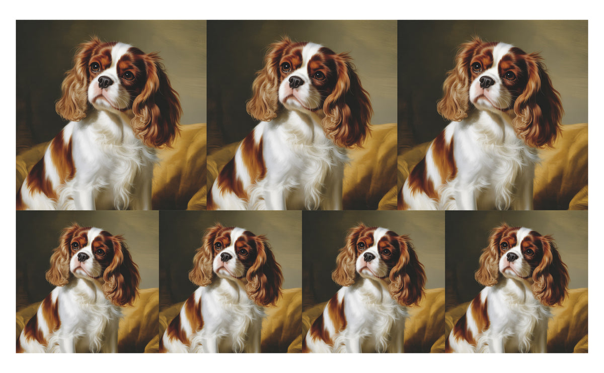 DecoCraft - Scenic Tiles Series - Oil Painting Pets - Cavalier