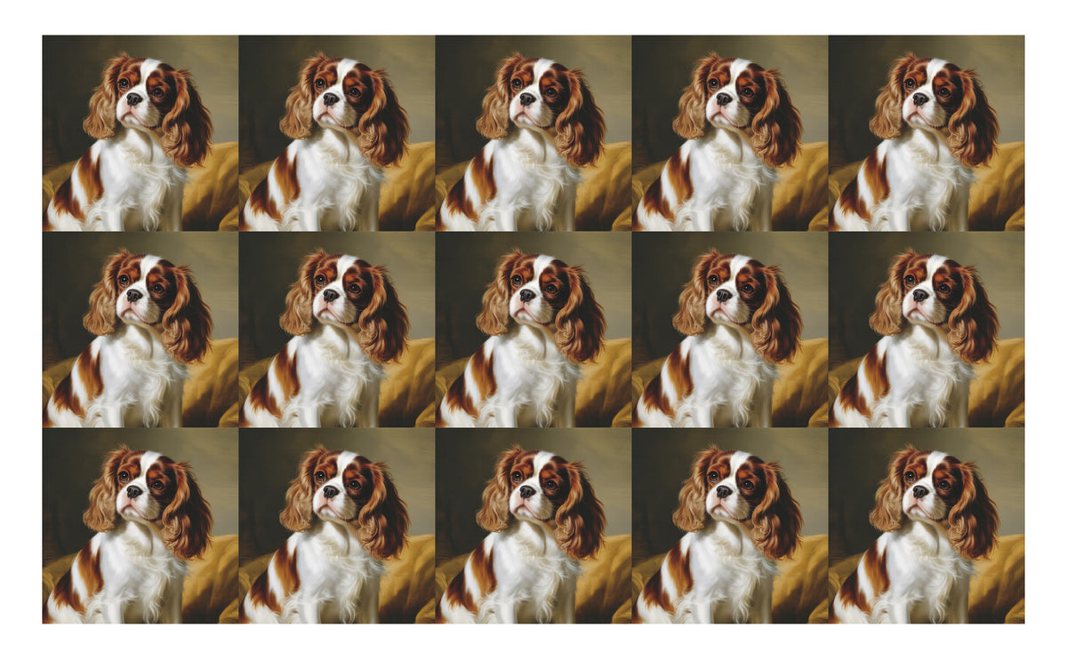 DecoCraft - Scenic Tiles Series - Oil Painting Pets - Cavalier