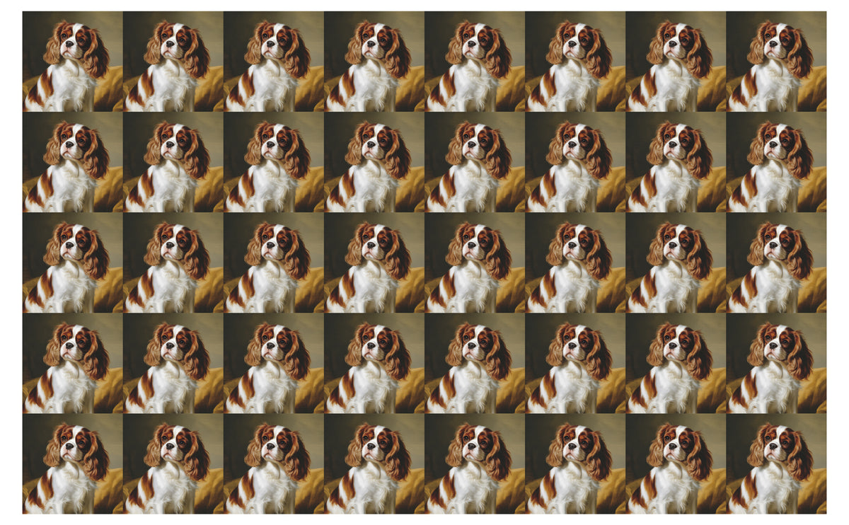 DecoCraft - Scenic Tiles Series - Oil Painting Pets - Cavalier