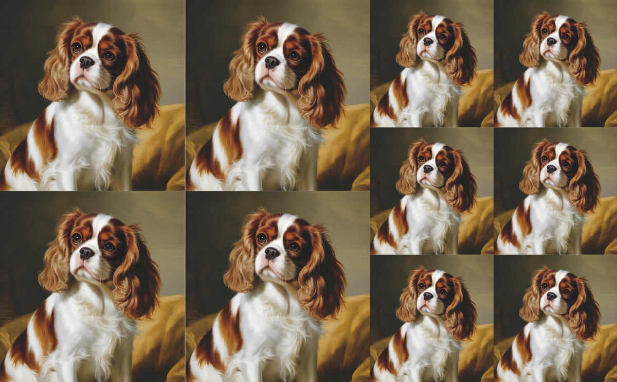 DecoCraft - Scenic Tiles Series - Oil Painting Pets - Cavalier