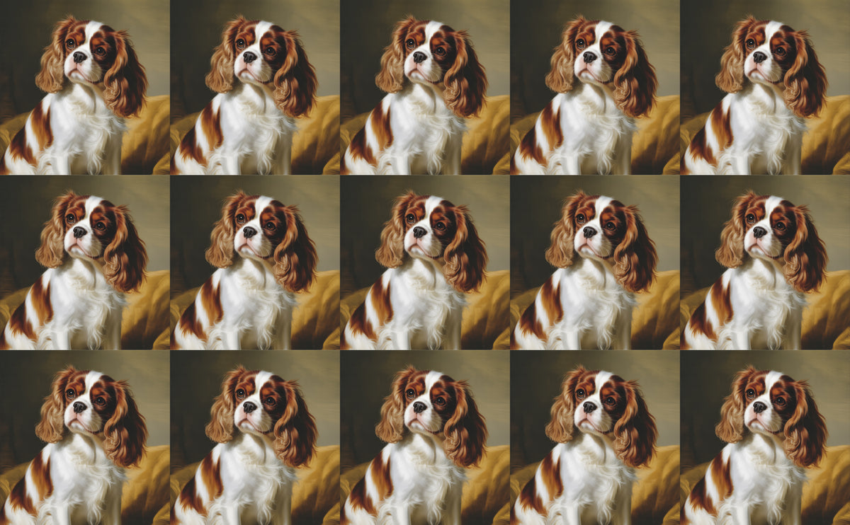 DecoCraft - Scenic Tiles Series - Oil Painting Pets - Cavalier
