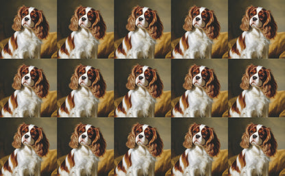 DecoCraft - Scenic Tiles Series - Oil Painting Pets - Cavalier