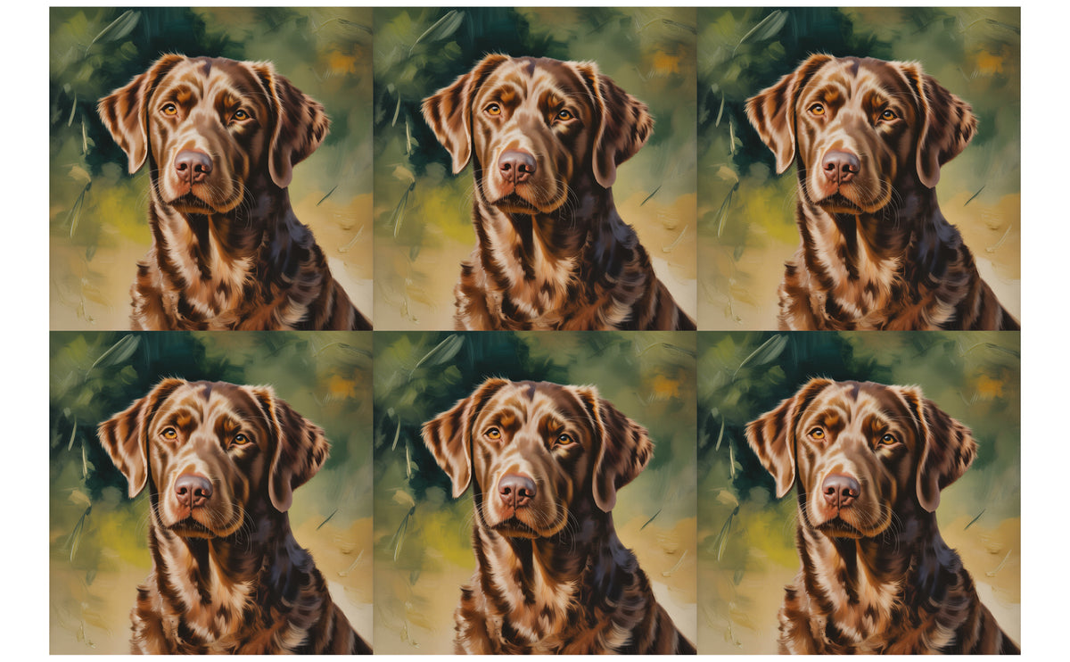 DecoCraft - Scenic Tiles Series - Oil Painting Pets - Chesapeake Bay Retriever