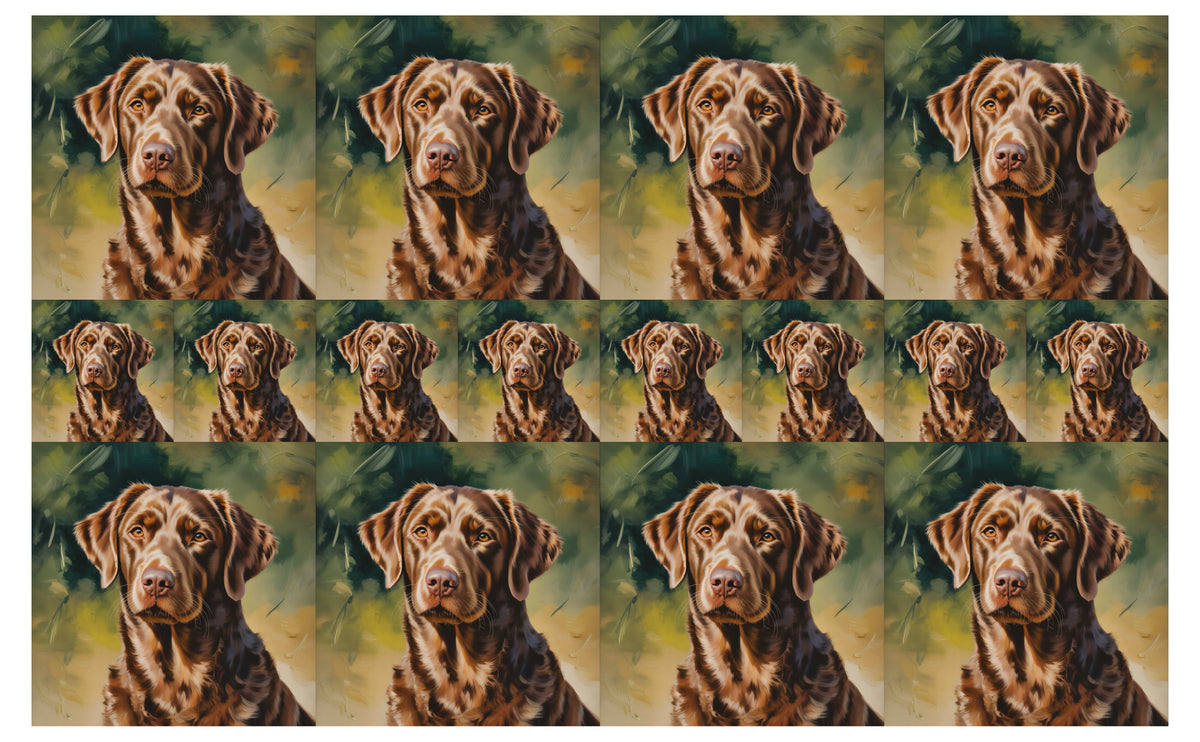 DecoCraft - Scenic Tiles Series - Oil Painting Pets - Chesapeake Bay Retriever