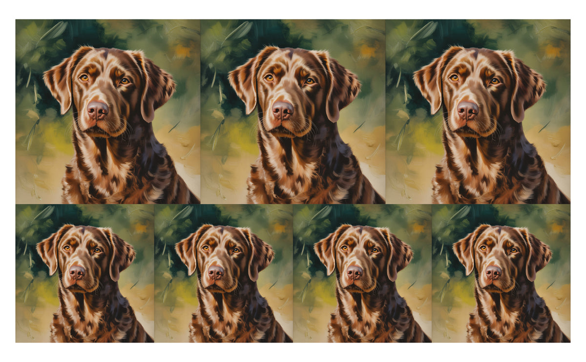 DecoCraft - Scenic Tiles Series - Oil Painting Pets - Chesapeake Bay Retriever
