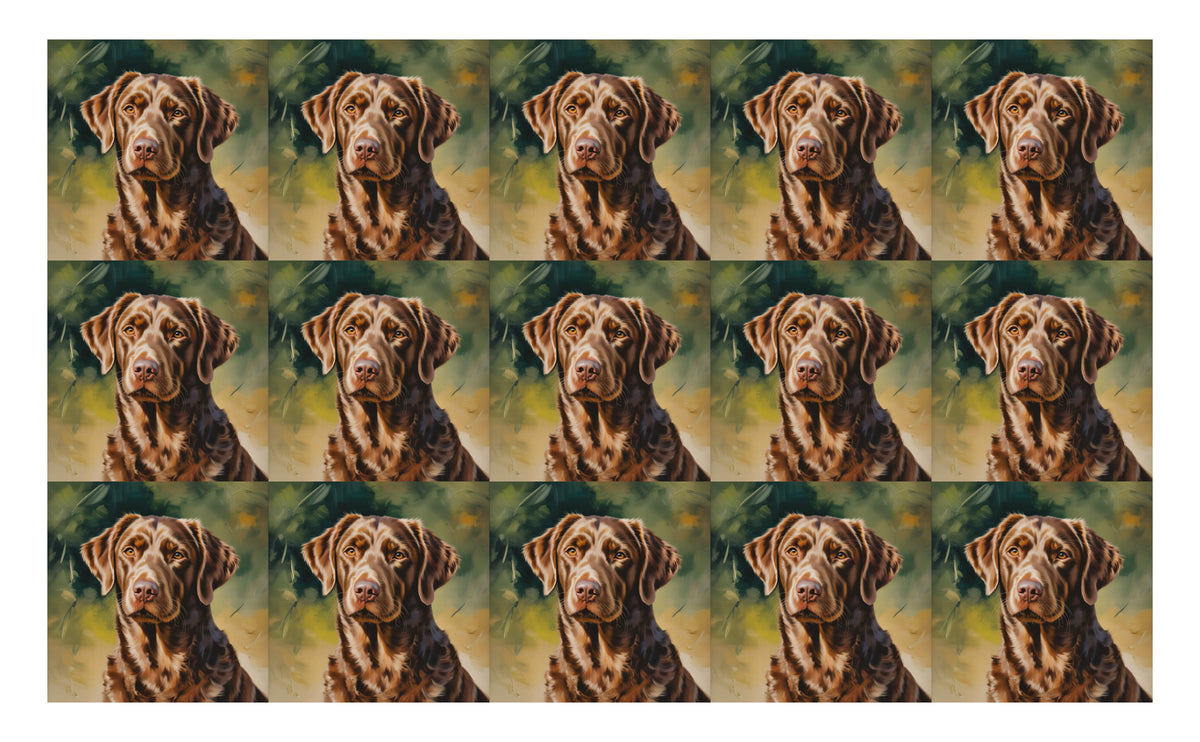 DecoCraft - Scenic Tiles Series - Oil Painting Pets - Chesapeake Bay Retriever