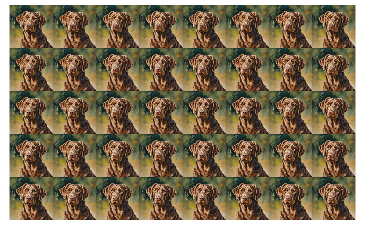 DecoCraft - Scenic Tiles Series - Oil Painting Pets - Chesapeake Bay Retriever