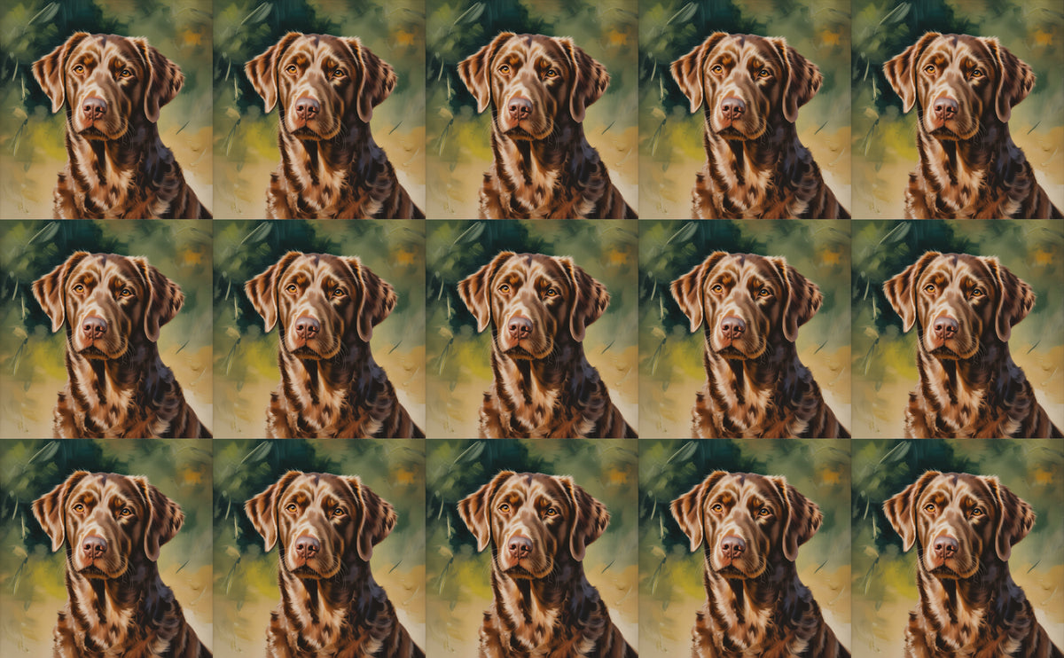 DecoCraft - Scenic Tiles Series - Oil Painting Pets - Chesapeake Bay Retriever