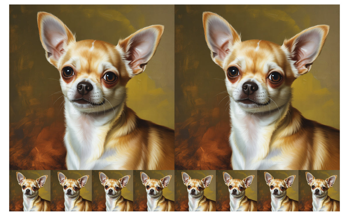 DecoCraft - Scenic Tiles Series - Oil Painting Pets - Chihuahua