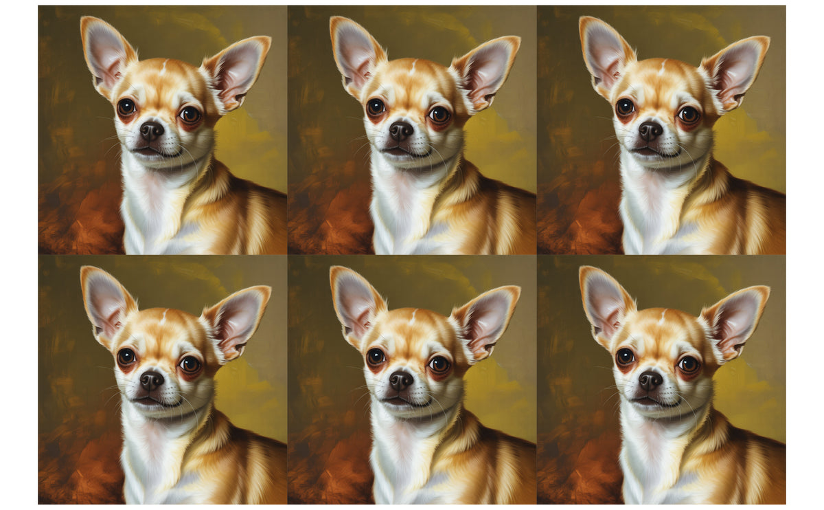 DecoCraft - Scenic Tiles Series - Oil Painting Pets - Chihuahua