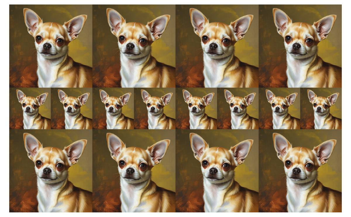 DecoCraft - Scenic Tiles Series - Oil Painting Pets - Chihuahua