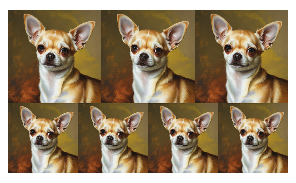 DecoCraft - Scenic Tiles Series - Oil Painting Pets - Chihuahua