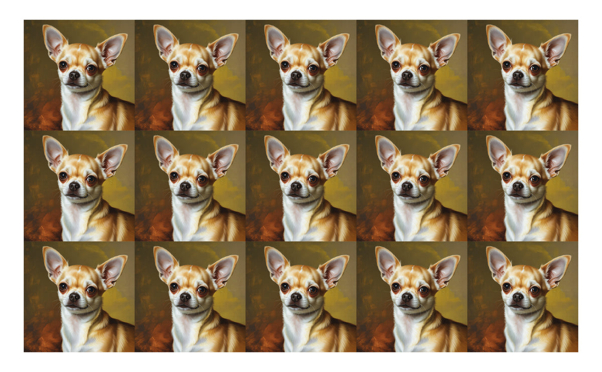 DecoCraft - Scenic Tiles Series - Oil Painting Pets - Chihuahua