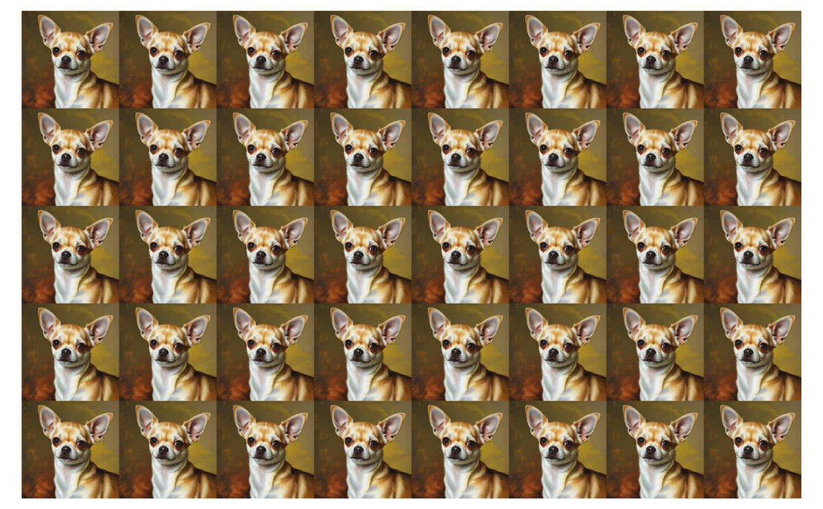 DecoCraft - Scenic Tiles Series - Oil Painting Pets - Chihuahua