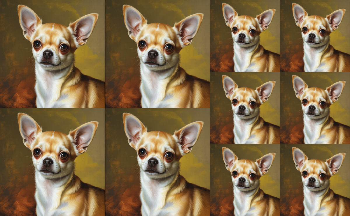 DecoCraft - Scenic Tiles Series - Oil Painting Pets - Chihuahua