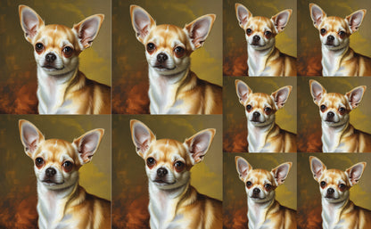 DecoCraft - Scenic Tiles Series - Oil Painting Pets - Chihuahua