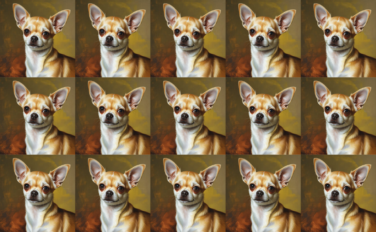 DecoCraft - Scenic Tiles Series - Oil Painting Pets - Chihuahua