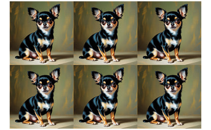 DecoCraft - Scenic Tiles Series - Oil Painting Pets - Chihuahua II