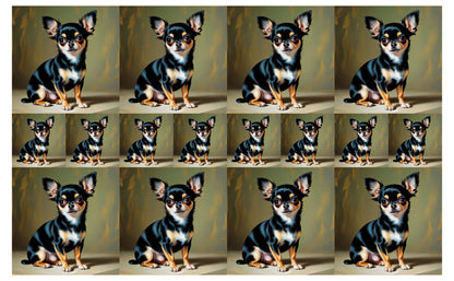 DecoCraft - Scenic Tiles Series - Oil Painting Pets - Chihuahua II