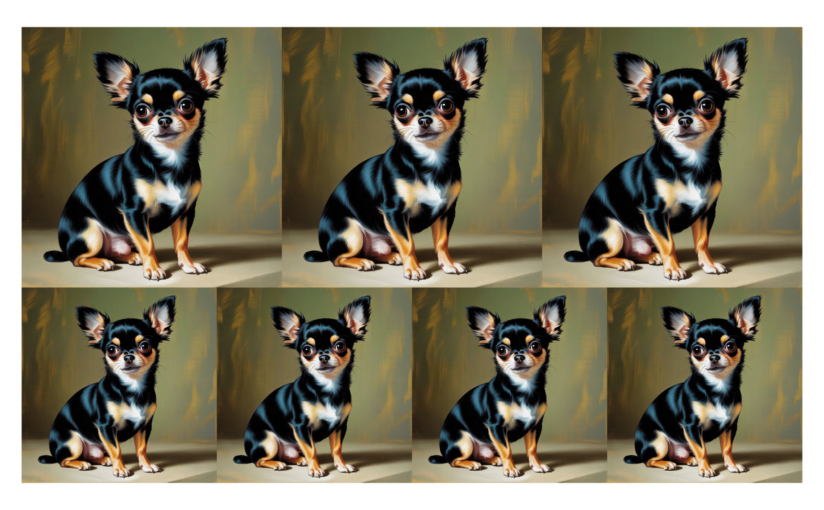 DecoCraft - Scenic Tiles Series - Oil Painting Pets - Chihuahua II