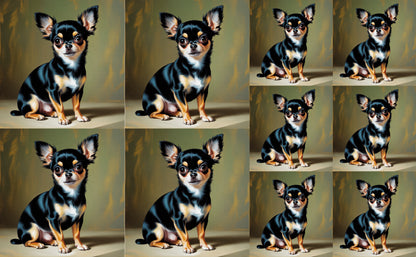 DecoCraft - Scenic Tiles Series - Oil Painting Pets - Chihuahua II